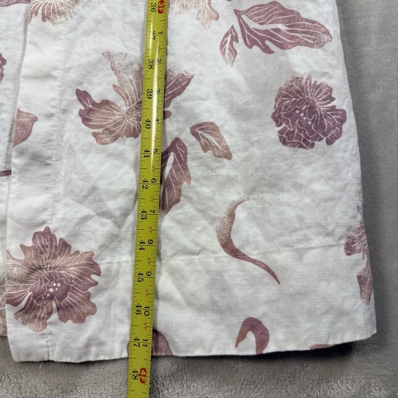 Aritzia Wilfred Eleta 100% Linen Floral Shirt Dress Size Small - Picture 6 of 10